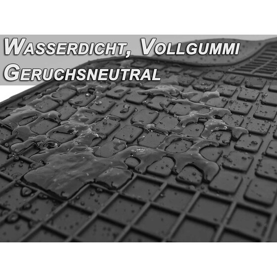 Gummi-Fußmatten schwarz für VW TRANSPORTER T5 Bus Bj 09.09-08.15