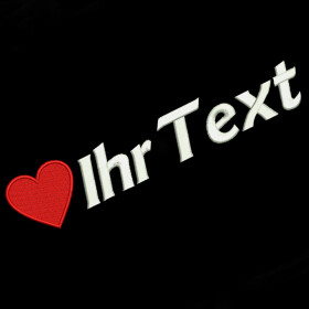 Bestickung - Herz mit Text