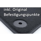 Fußmatten passend für VW Touran II 5T (ab 2015) Velours Automatten 2-teilig Matten Schwarz mit Original Klick Befestigung
