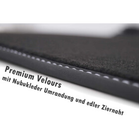 Fußmatten Tesla Model 3 Premium Velours (Ziernaht...