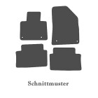 Fußmatten für Citroen C5 / C5 Tourer 2008-2017 alle Velours Automatten Matten Set 4-teilig Schwarz Antirutsch Wetterfest